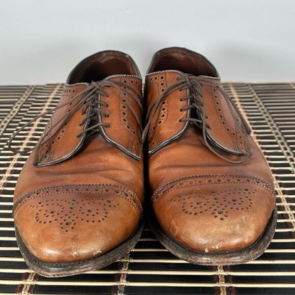 Allen Edmonds Sanford Walnut Brogue Cap Toe Leather Derby Dress Shoes Size 9.5 main image 13
